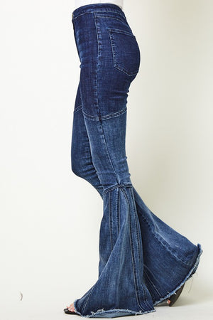 Ombre Flared Denim Jeans