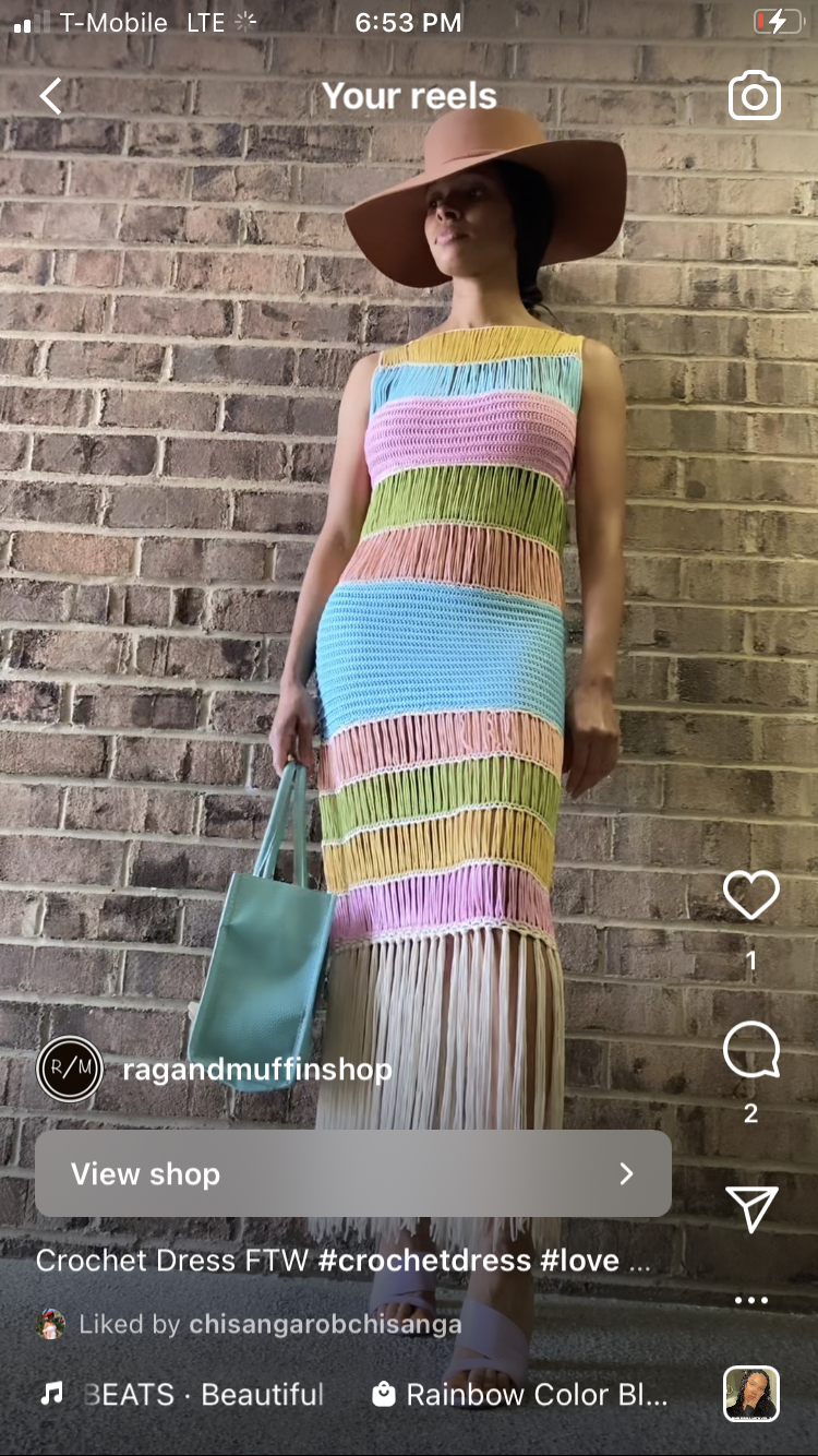 Color Block Crochet Fringe Dress Flash Sale❗️