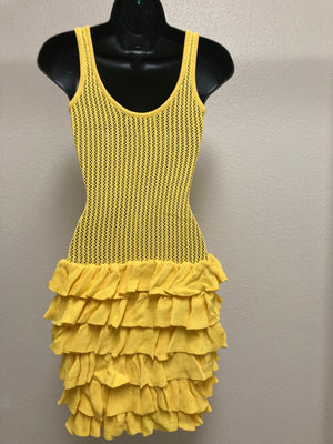 Ruffle Hem Knit Dress