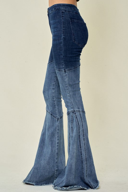 Ombre Flared Denim Jeans
