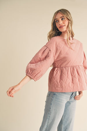 Quilted Babydoll Top