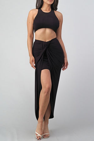 Two Piece Tank Top and Wrap Skirt