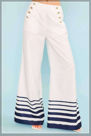 Wide Leg Sailor Pants