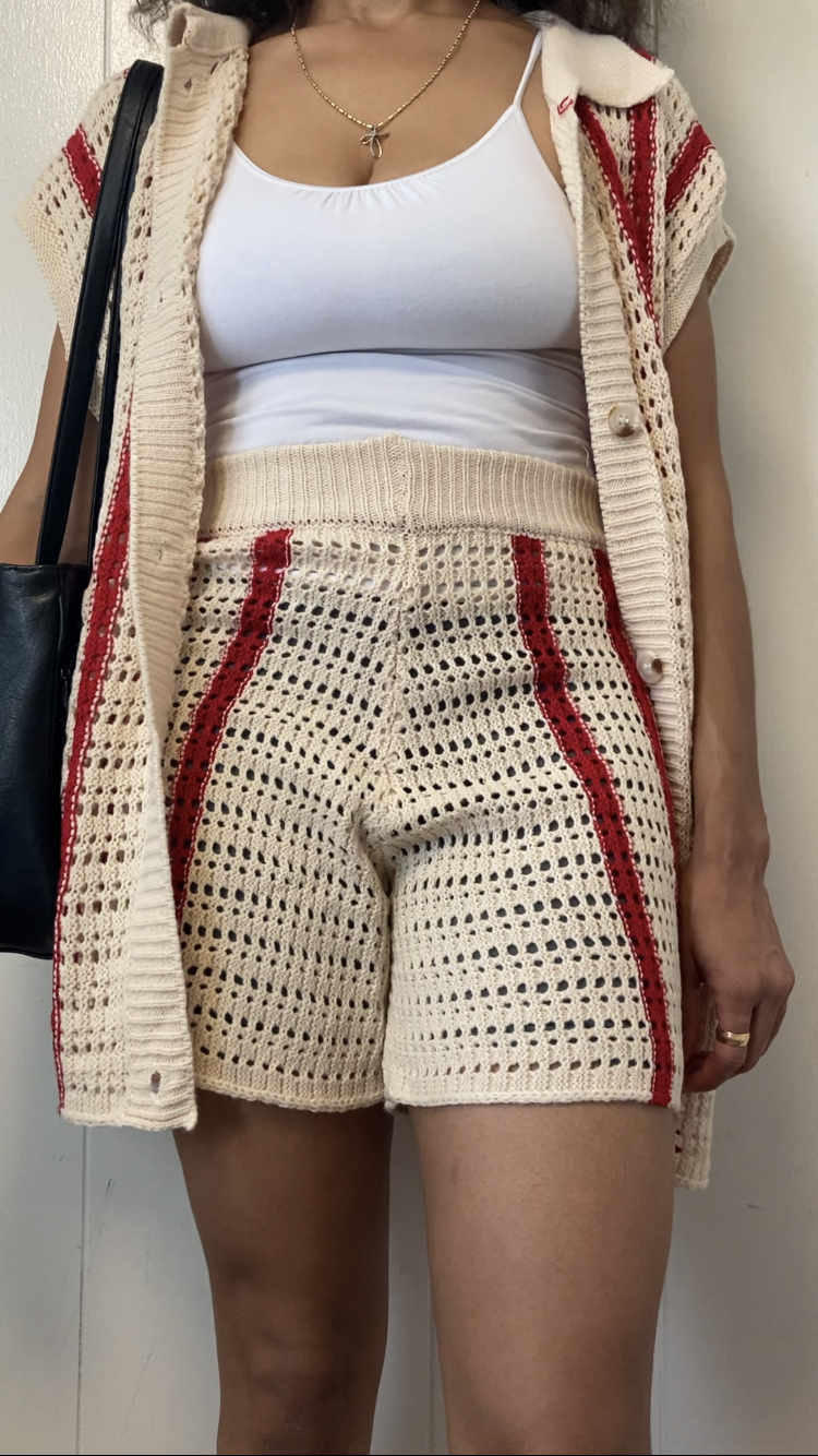 crochet knit outfit