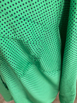 Plus Size Vintage Green Polka Dot Blouse Size 3X