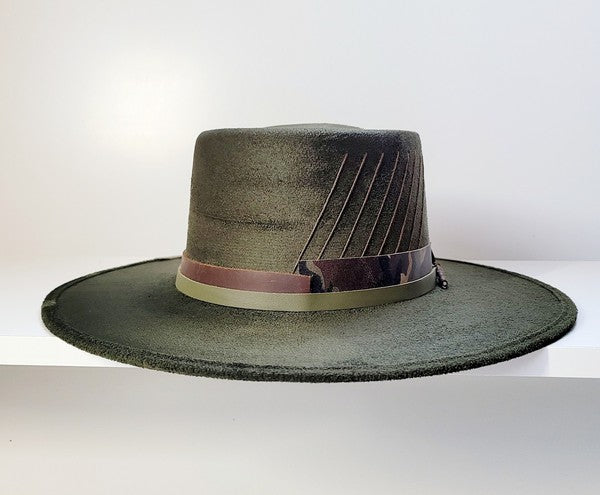 Cameo Suede Bolero Hat- Camo