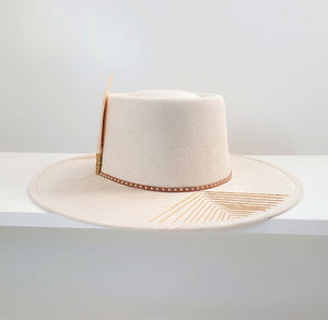 Cameo Suede Bolero Hat- Cream
