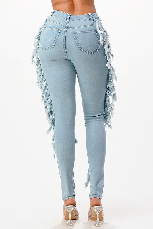 Dirty Diana Fringe Skinny Jeans