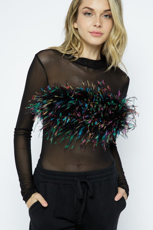Feather Mesh Top