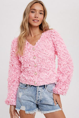 Floral Pearl Button Jacket
