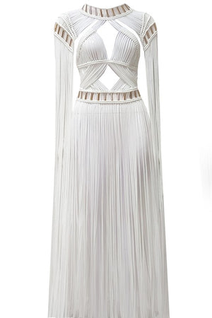 ASOS LUXE cami mesh 3D flower beach cover up maxi dress in white | ASOS