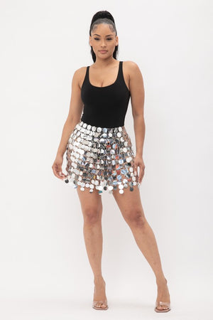 Sequin Chainmail Link Skirt