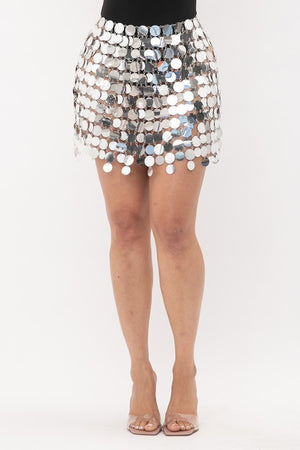 Sequin Chainmail Link Skirt