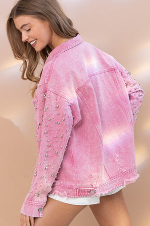 Pink Pearl Denim Jacket – Rag & Muffin