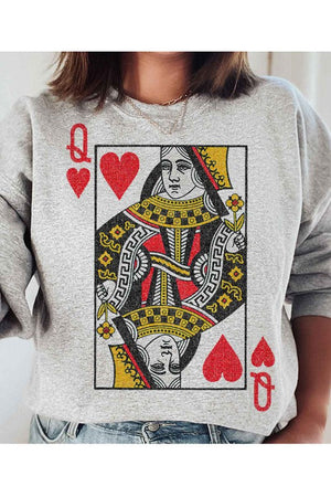 Plus Size Queen Of Hearts Sweatshirt