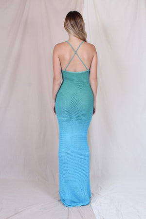 Resort Ombre Crochet Maxi Dress