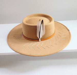 Cameo Suede Bolero Hat- Slate
