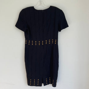 Vintage Black Short Sleeve Dress Size 8