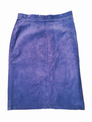 Vintage Blue Suede Skirt Size 13